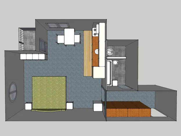 Pronájem bytu 1+kk, Český Krumlov - Domoradice, Urbinská, 31 m2