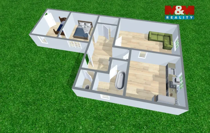 Prodej rodinného domu, Vrbčany, 72 m2