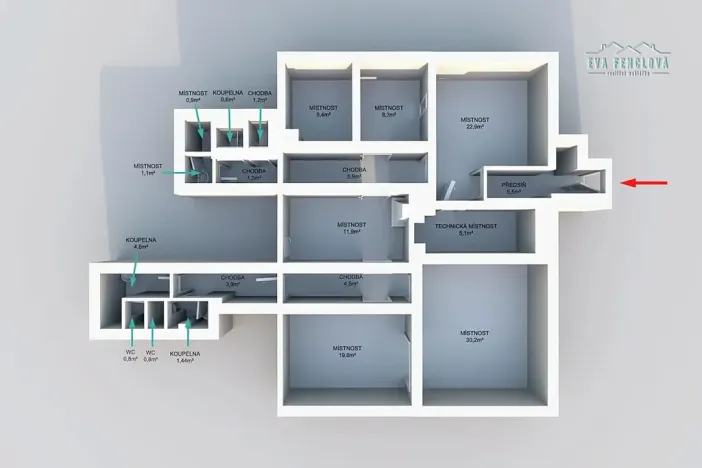 Prodej bytu 4+kk, Plzeň, Nerudova, 134 m2