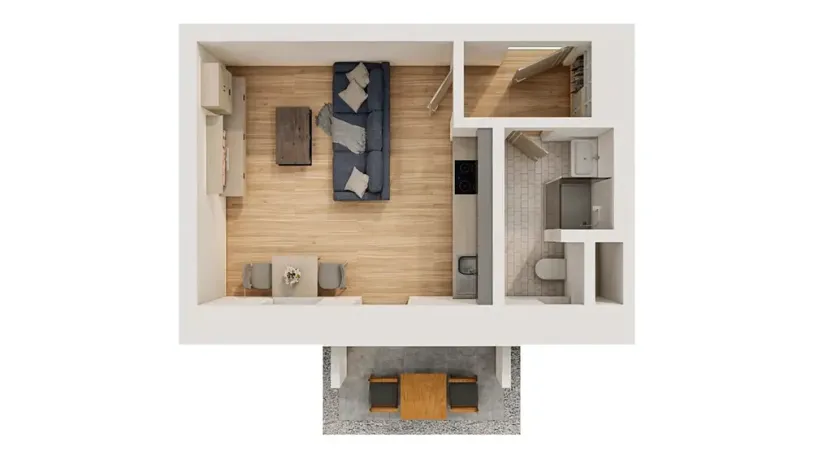 Pronájem bytu 1+kk, Mikulov, Slovácké brigády, 33 m2