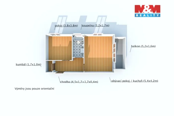 Pronájem bytu 2+kk, Dobřany, Hornická, 51 m2