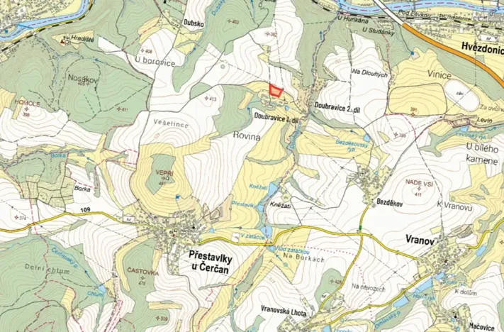 Prodej podílu pozemku pro bydlení, Přestavlky u Čerčan, 4332 m2