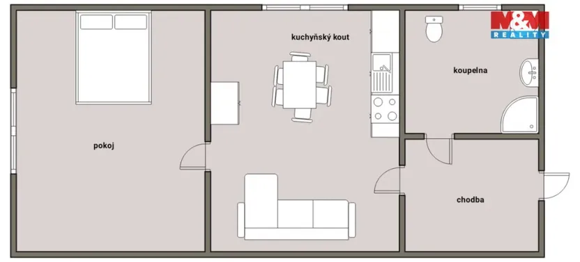 Prodej bytu 2+kk, Kamenice nad Lipou, Masarykova, 42 m2