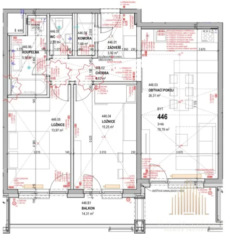 Pronájem bytu 3+kk, Praha - Nusle, V Horkách, 82 m2