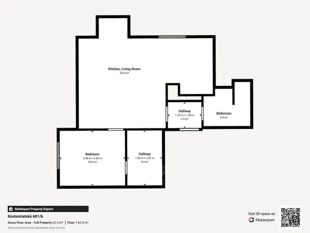 Prodej bytu 2+kk, Praha - Letňany, Kostomlatská, 55 m2