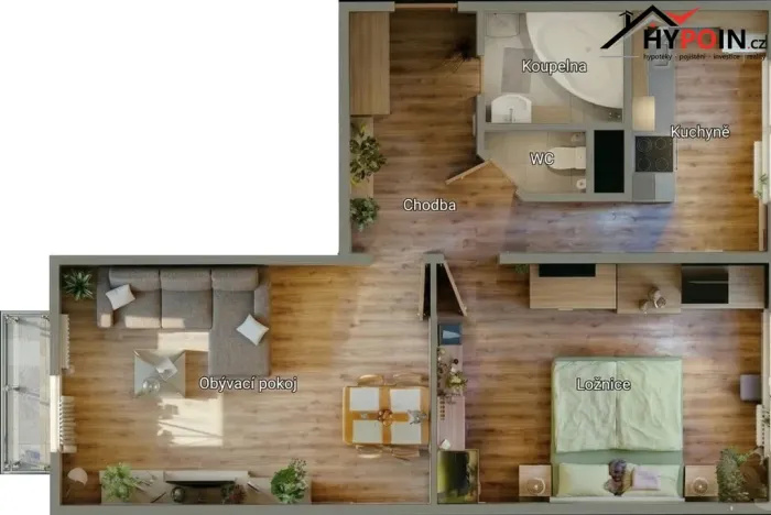 Prodej bytu 2+1, Vamberk, Struha, 62 m2