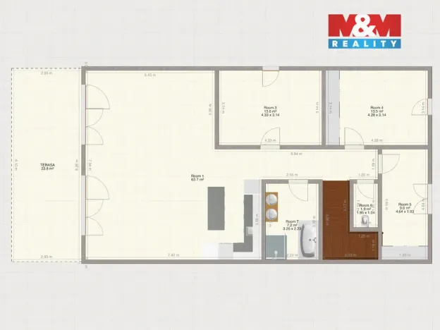 Pronájem bytu 4+kk, Kyšice, 110 m2