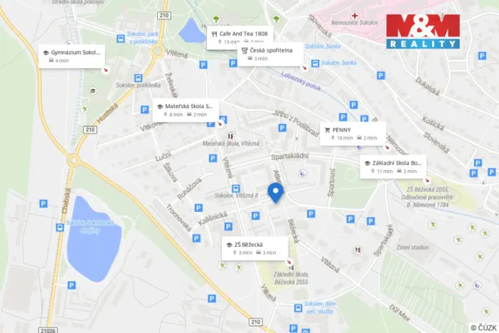 Prodej bytu 3+1, Sokolov, Atletická, 76 m2