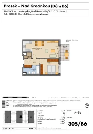Prodej bytu 2+kk, Praha, Návarovská, 55 m2