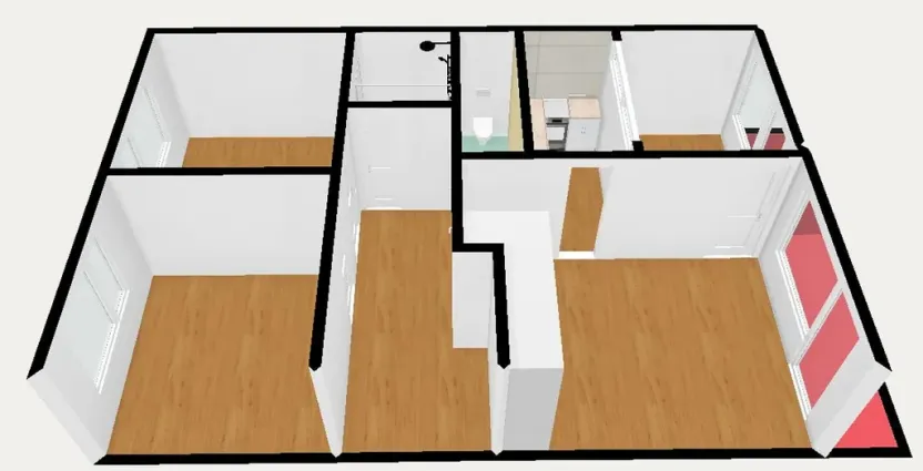 Pronájem bytu 4+kk, Praha - Střížkov, Českolipská, 53 m2