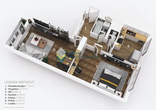 Prodej bytu 2+1, Praha - Libeň, Kovářská, 60 m2