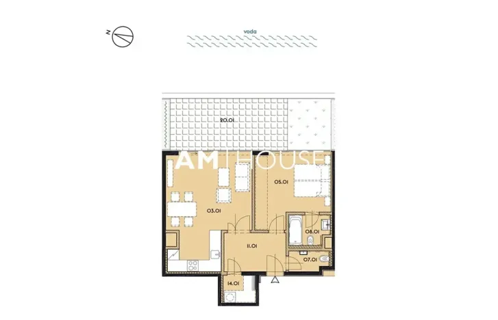 Pronájem bytu 2+kk, Praha - Libeň, Smrčkova, 63 m2