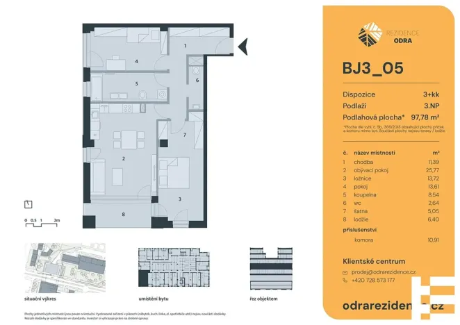 Prodej bytu 3+kk, Praha - Bohnice, Lodžská, 84 m2