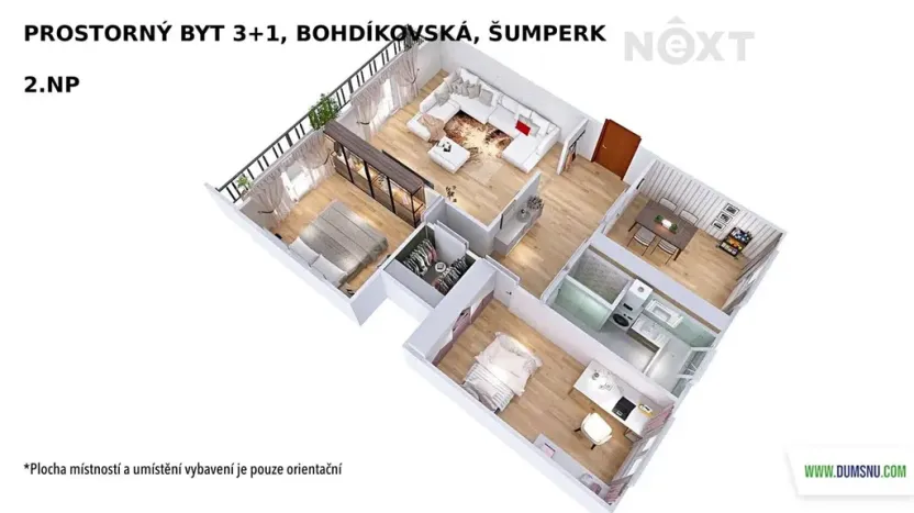 Prodej bytu 3+1, Šumperk, Bohdíkovská, 75 m2