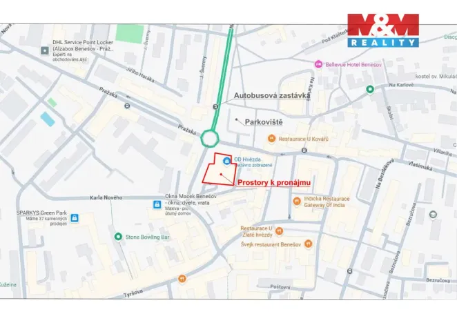 Pronájem obchodního prostoru, Benešov, Vnoučkova, 23 m2