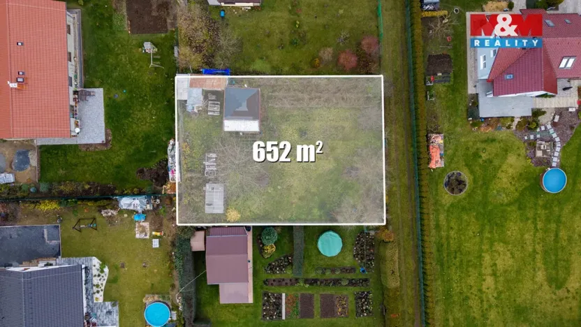 Prodej zahrady, Mělník, 652 m2