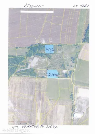 Dražba pozemku, Čisovice, 11062 m2