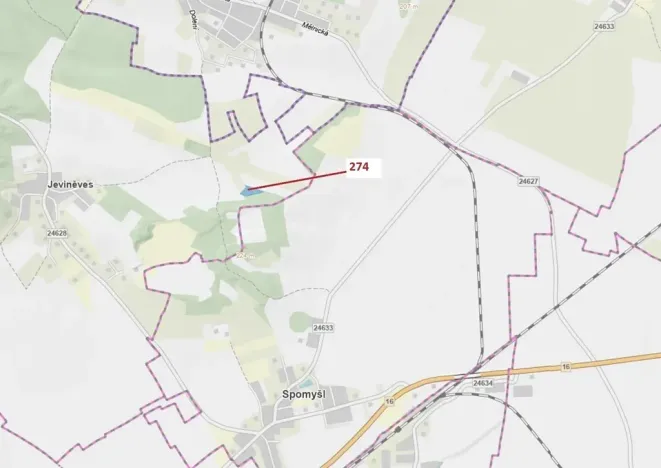 Dražba lesa, Jeviněves, 4557 m2