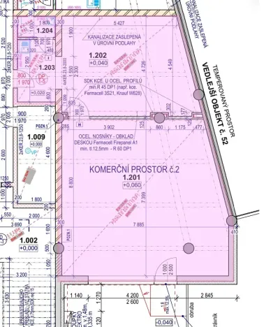 Pronájem obchodního prostoru, Třebíč, Tomáše Bati, 92 m2