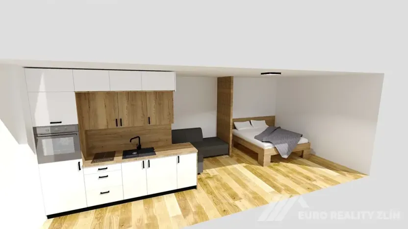 Pronájem bytu 1+kk, Zlín, Kúty, 29 m2