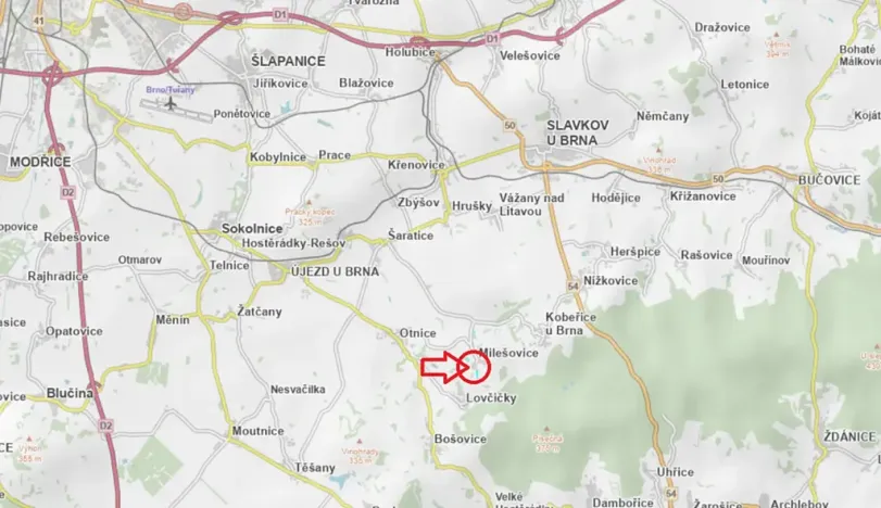 Prodej zahrady, Milešovice, 4939 m2