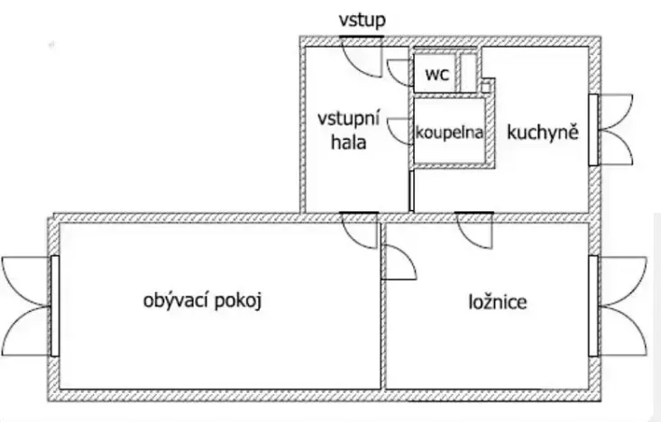 Pronájem bytu 2+1, Praha - Břevnov, Nad alejí, 55 m2