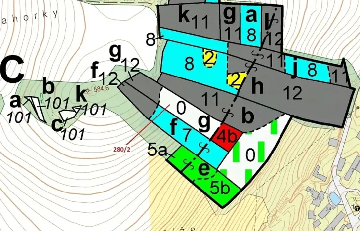 Dražba lesa, Kovčín, 4872 m2