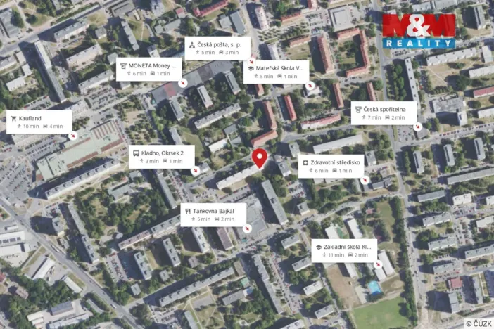 Prodej bytu 4+1, Kladno - Kročehlavy, Dánská, 70 m2