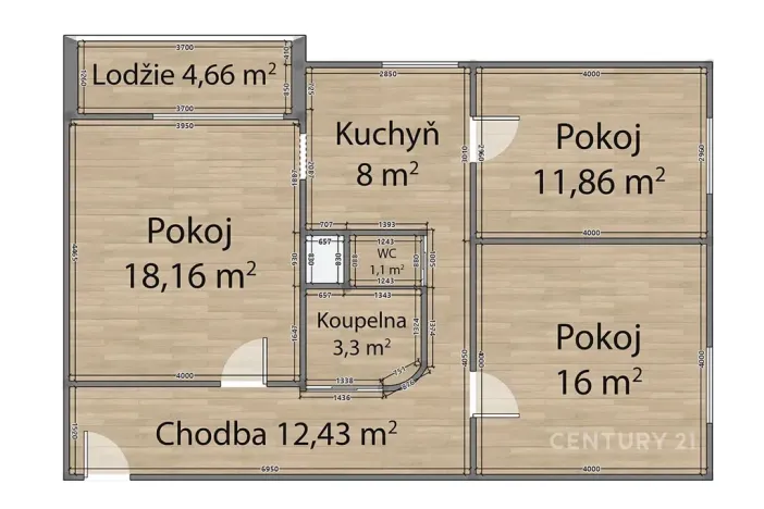 Prodej bytu 3+1, Praha - Hlubočepy, Renoirova, 74 m2