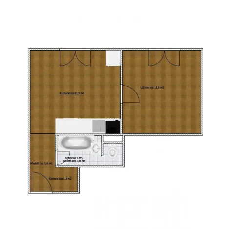 Pronájem bytu 1+1, Brno - Kohoutovice, Prokofjevova, 36 m2