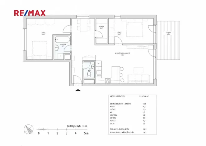 Pronájem bytu 3+kk, Černošice, Mokropeská, 99 m2