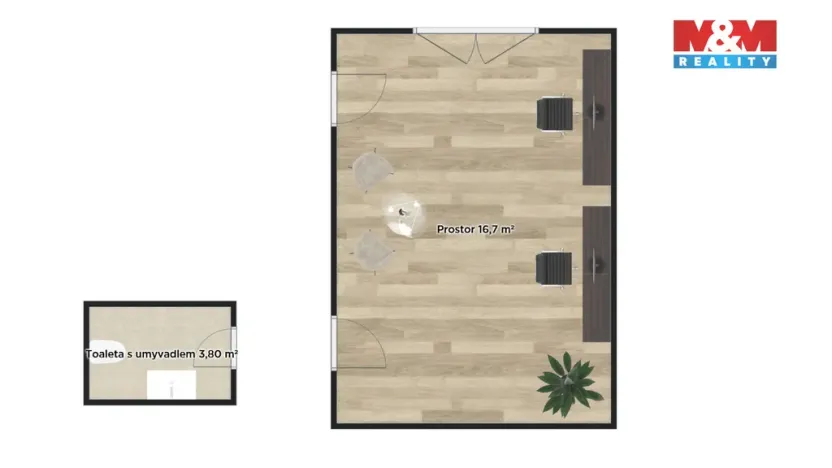 Pronájem kanceláře, Nymburk, Dlouhá třída, 20 m2