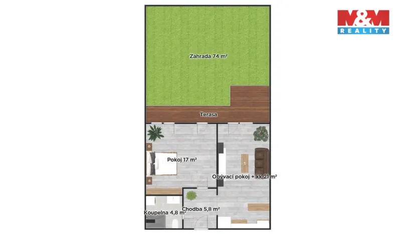 Pronájem bytu 2+kk, Nymburk, Dlouhá třída, 48 m2