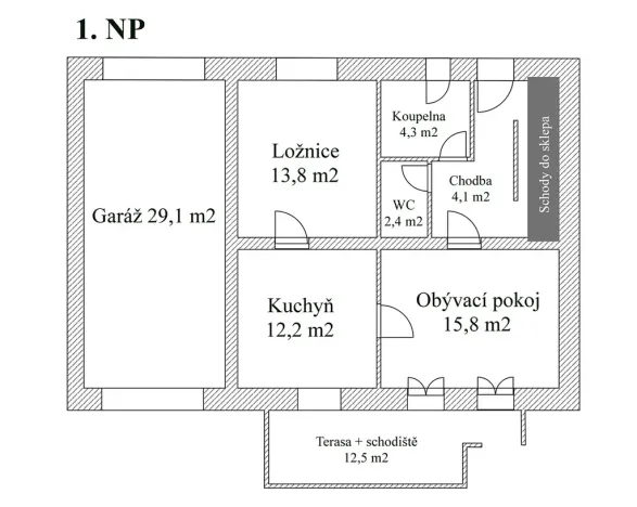 Prodej rodinného domu, Mikulov, Sadová, 91 m2