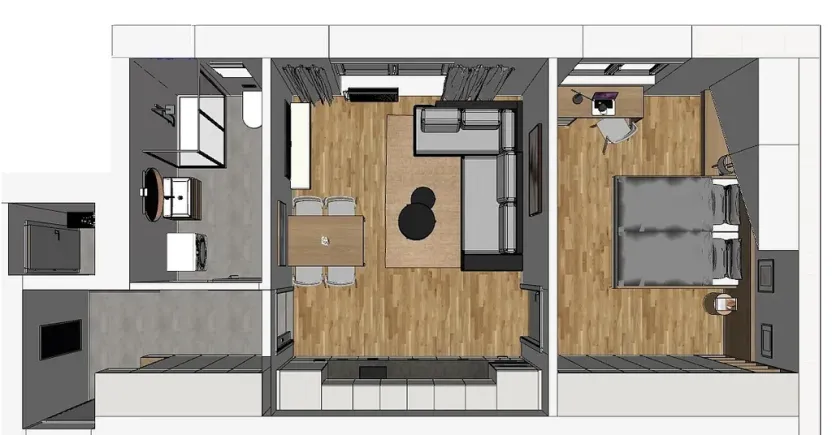 Pronájem bytu 2+kk, Strakonice - Strakonice II, Dukelská, 47 m2