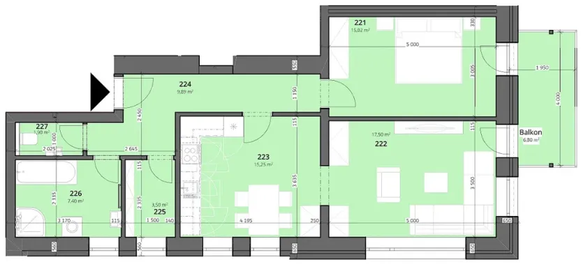Prodej bytu 2+1, Zubří, Hlavní, 80 m2