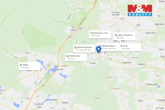 Prodej pozemku pro bydlení, Mokrovraty, 951 m2