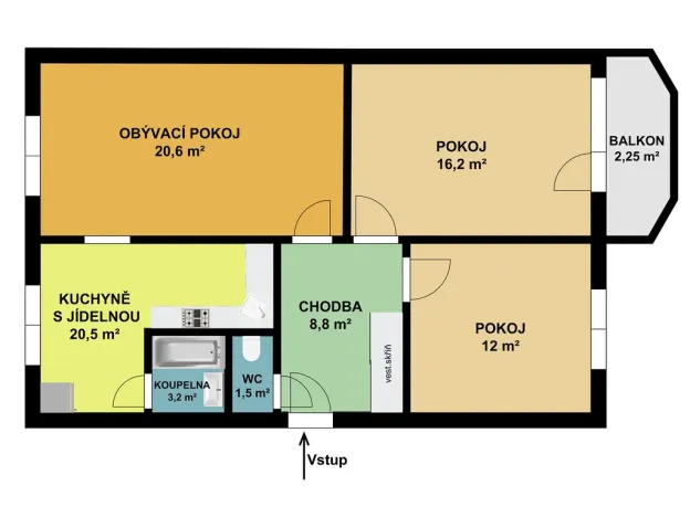 Prodej bytu 3+1, Boskovice, Slovákova, 73 m2