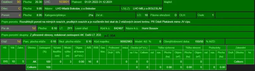Prodej lesa, Dolní Bousov, 59634 m2