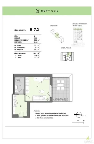 Prodej bytu 1+kk, Brno - Zábrdovice, Cejl, 32 m2