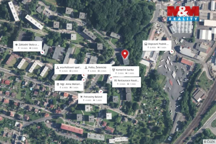 Pronájem bytu 1+kk, Děčín - Děčín VI-Letná, Želenická, 28 m2