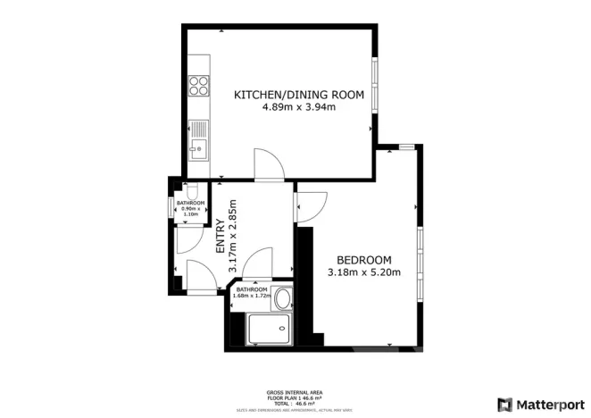 Prodej bytu 2+kk, Praha - Holešovice, Stupkova, 44 m2