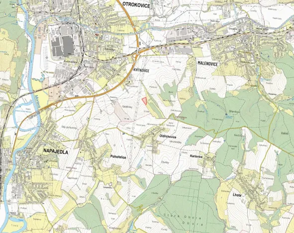 Prodej pole, Otrokovice, 14864 m2