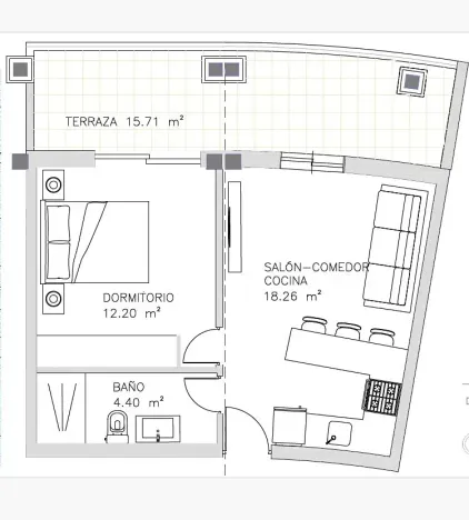 Prodej bytu 2+kk, Rincón de la Victoria, Španělsko, 35 m2