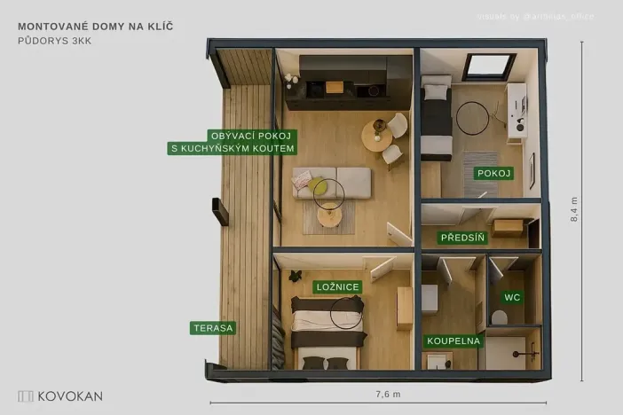 Prodej domu na klíč, Hrušová, 64 m2