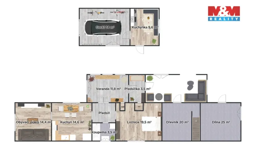 Prodej rodinného domu, Čestín, 80 m2