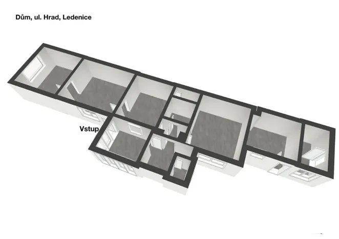 Prodej chalupy, Ledenice, Hrad, 83 m2