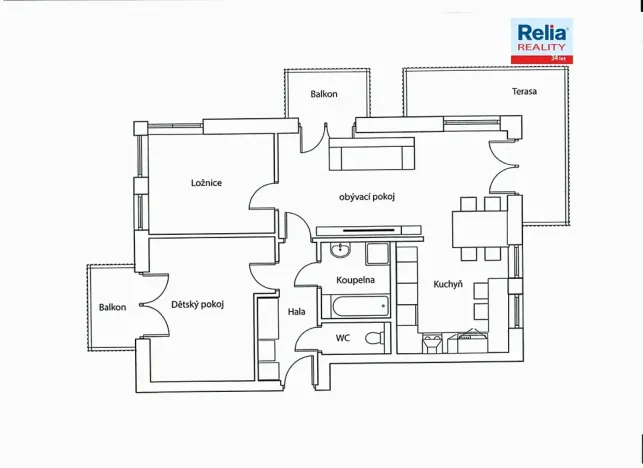 Pronájem bytu 3+kk, Liberec, Tálínská, 78 m2