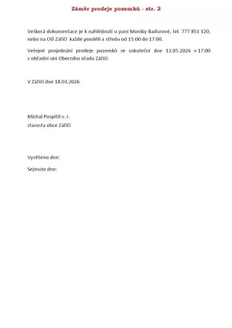 Prodej pozemku pro bydlení, Záříčí, 890 m2