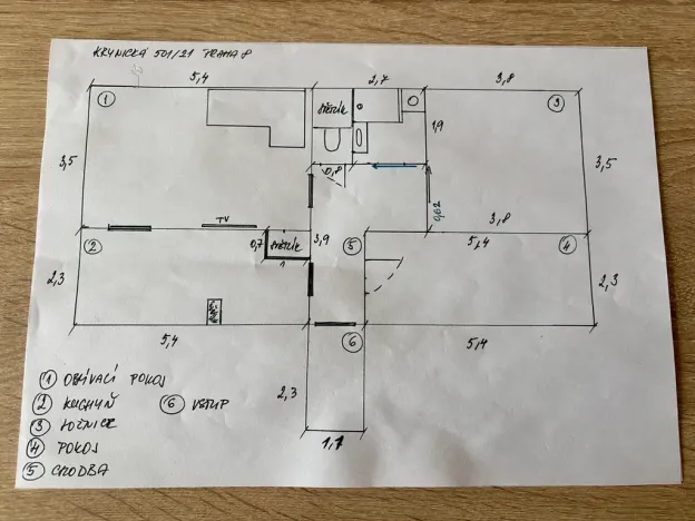 Pronájem bytu 3+1, Praha - Troja, Krynická, 72 m2